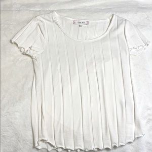 Off white pink rose shirt